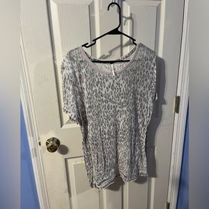 Free People Pink Cheetah Top